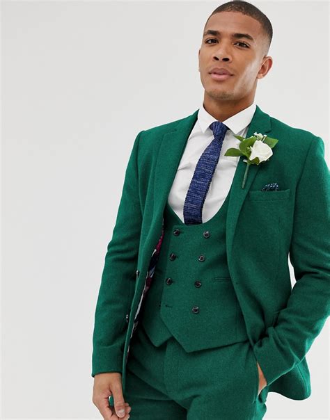 asos green suit